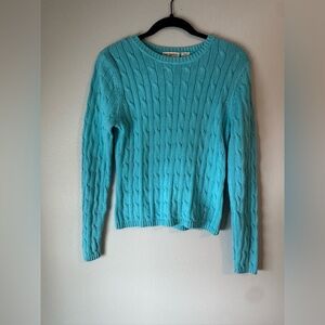 Polo Jeans Co Ralph Lauren Turquoise Cable Knit Sweater